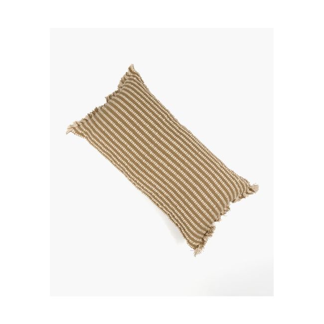 LOUNGE - Cojín Boho Algodón Costuras 30 X 60 Cm Verde LOUNGE