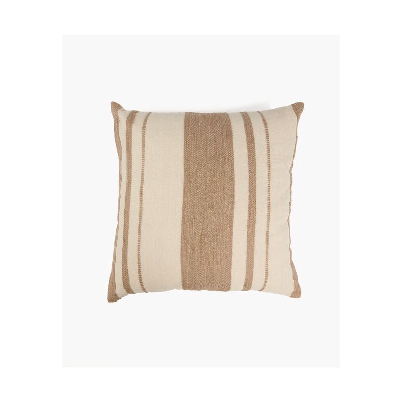 LOUNGE - Cojín Algodón Textura Líneas 45 X 45 Cm Beige LOUNGE