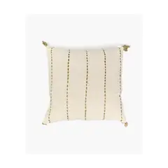 LOUNGE - Cojín Boho Algodón Y Lana 45 X 45 Cm Beige