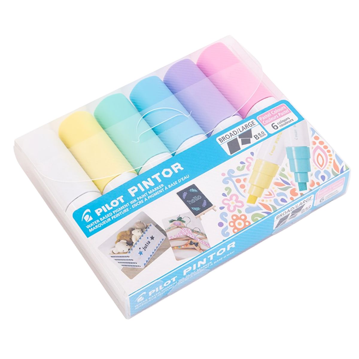 PILOT - Set Pintor Pastel Punta Biselada 6 Colores