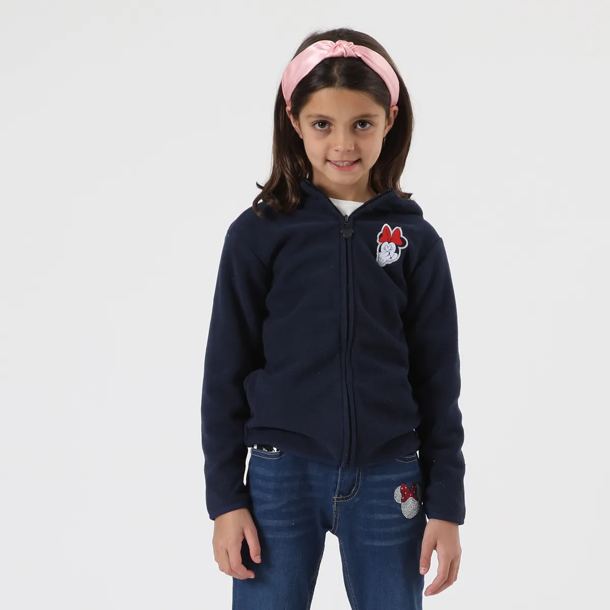 DISNEY - Polar Escolar Niña Minnie Logo Azul Disney