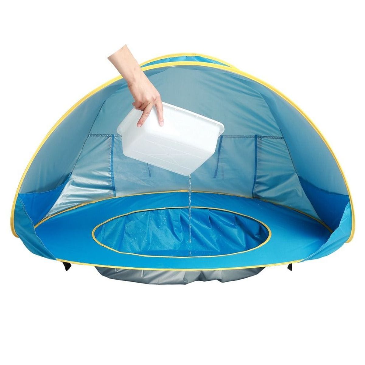 Carpa de juego infantil con piscina para bebes azul, marca GENERICO - Foto 2