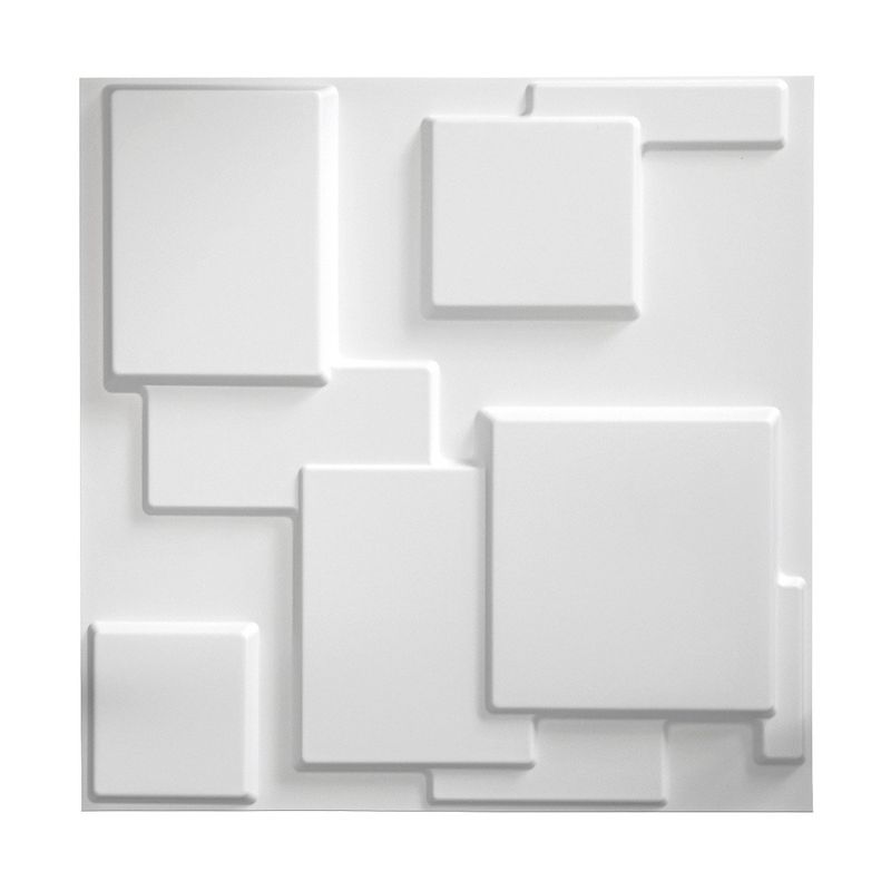 MERCAR RAY - Panel Decorativo 3D PVC Blanco 4m² 16 paneles 50x50cm