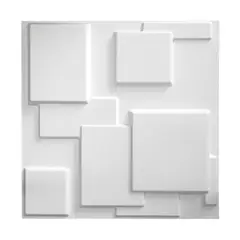 MERCAR RAY - Panel Decorativo 3D PVC Blanco 4m² 16 paneles 50x50cm