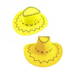 GENERICO - SOMBRERO VAQUERO FLUOR AMARILLO X1 UNI
