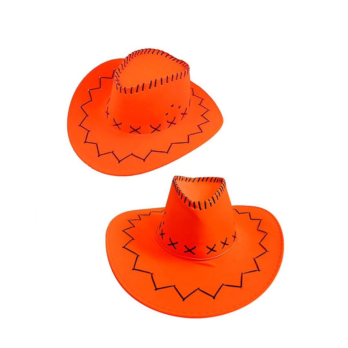 GENERICO - SOMBRERO VAQUERO FLUOR NARANJO X1 UNI