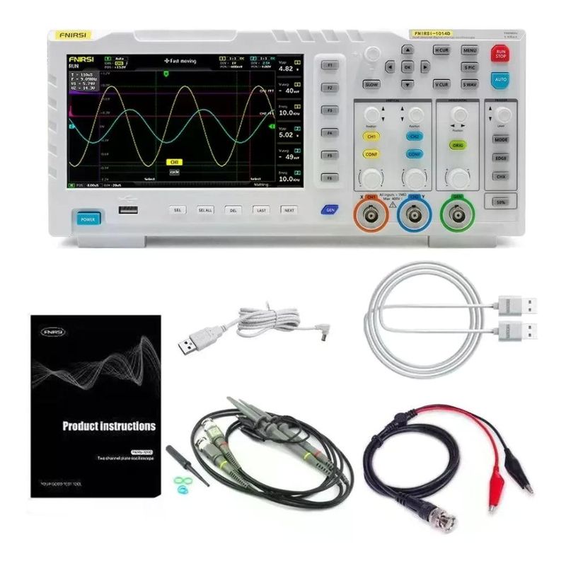 GENERICO - Osciloscopio Fnirsi-1014d 100mhz 2ch 1gsas + Generador Func