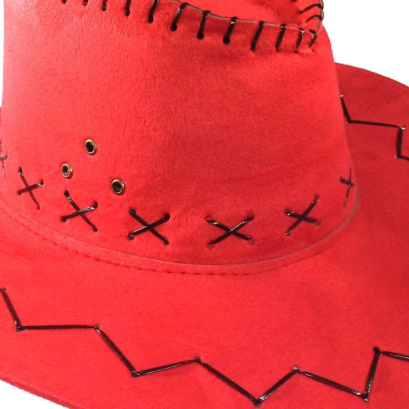GENERICO - SOMBRERO VAQUERO ROJO X1 UNI