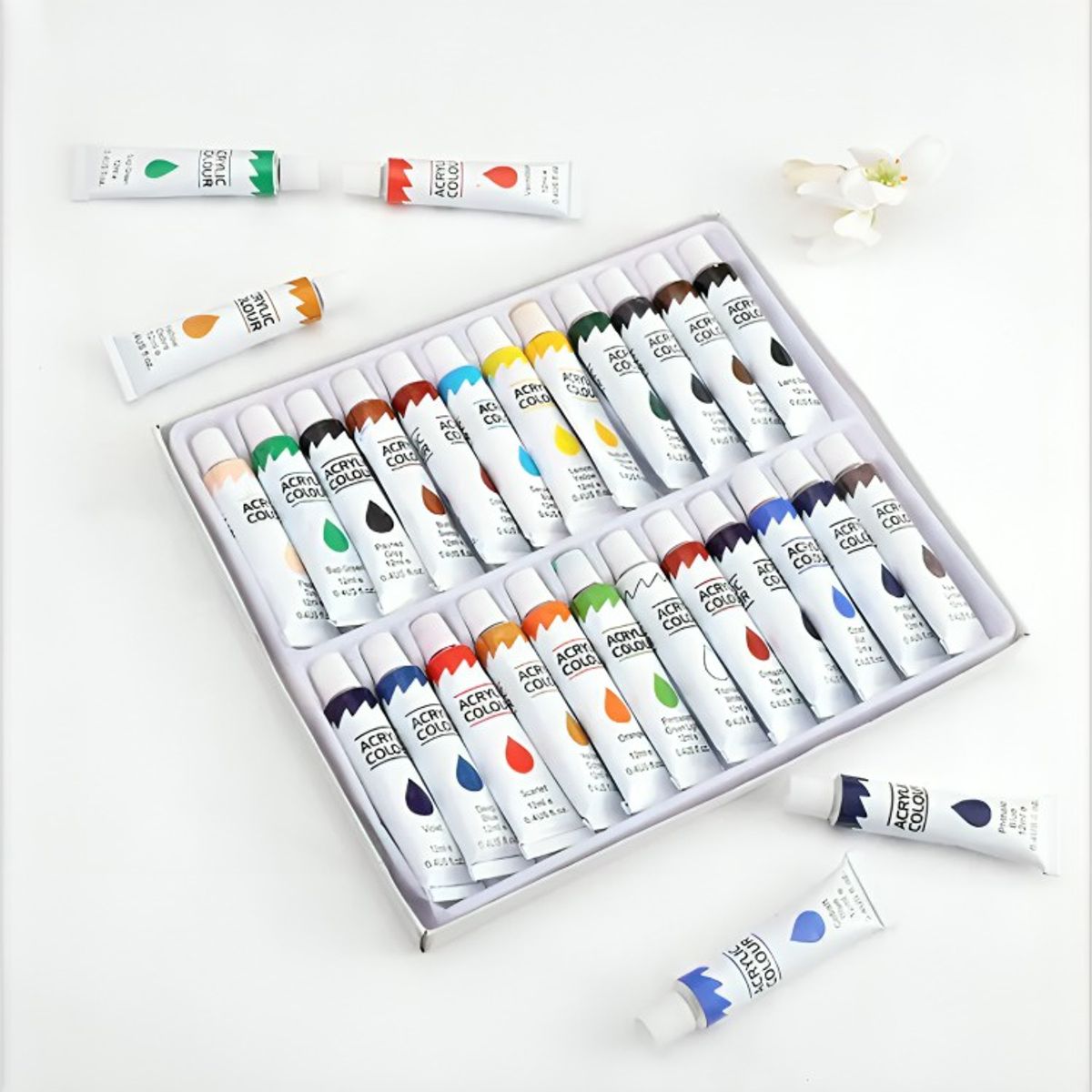 OEM - Kit Lienzo Pintura Acrilica Bastidor Espatulas Pinceles