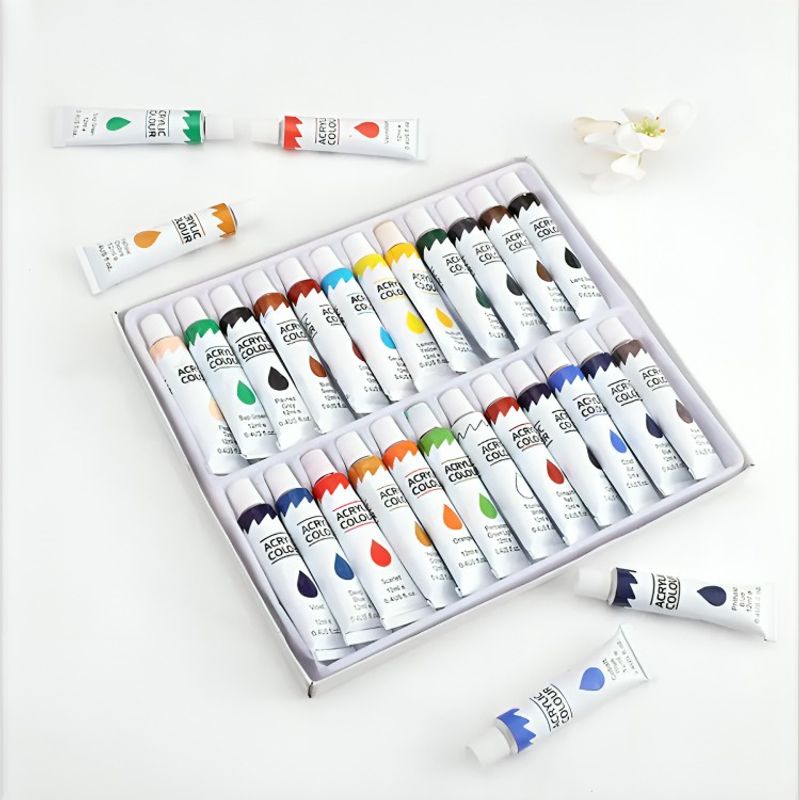 OEM - Kit Lienzo Pintura Acrilica Bastidor Espatulas Pinceles.
