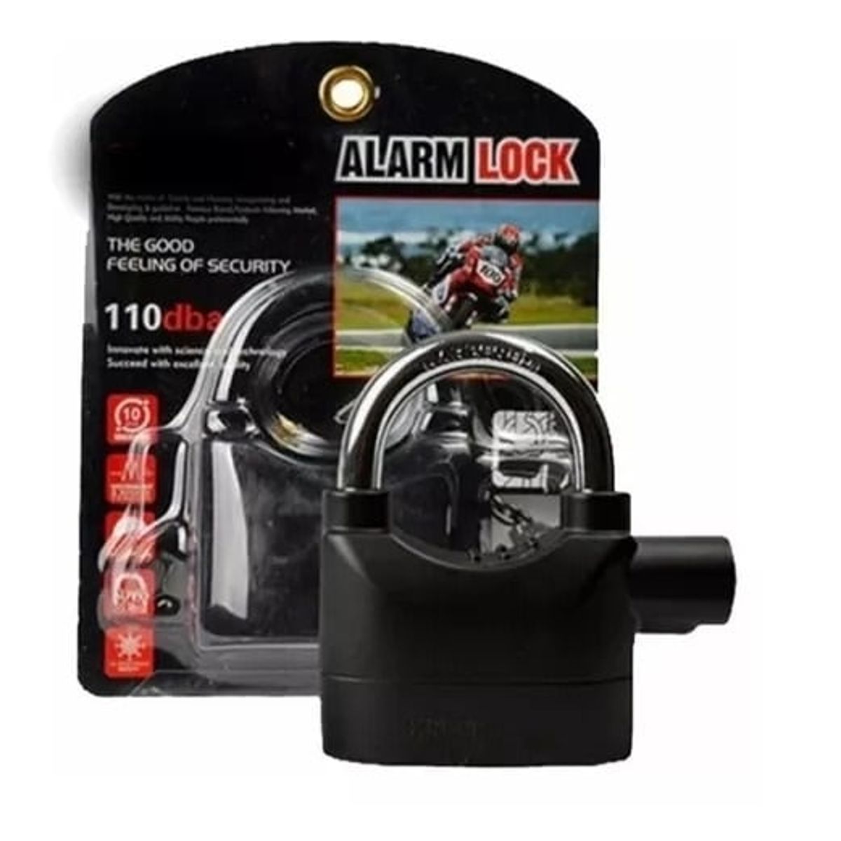 GENERICO - Candado Con Alarma Anti Robo De 110db Para Mayor Seguridad