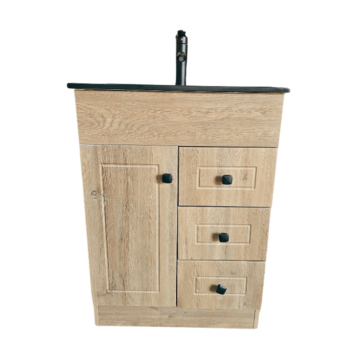 MODERN SPACE - Mueble Vanitorio 60x47 Cm Termolaminado Café Completo