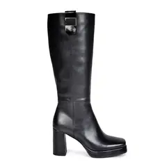 DEGAS - Bota Mujer Cuero Salvia Negro