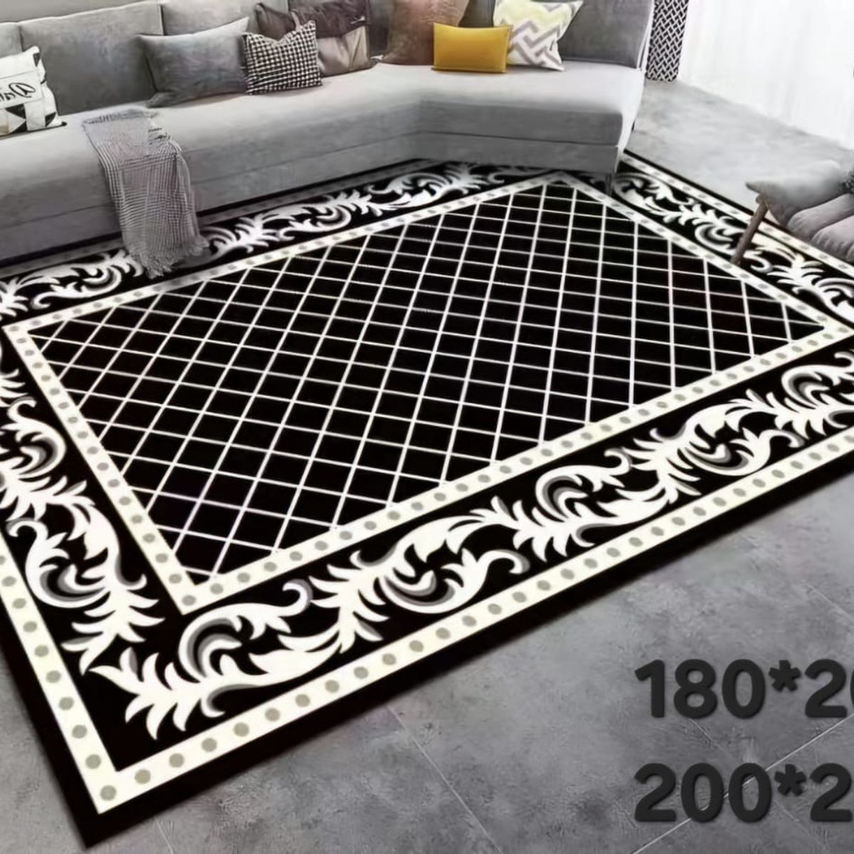 GENERICO - Alfombras Para Living con Diseños Tridimensionales Pro Antideslizante