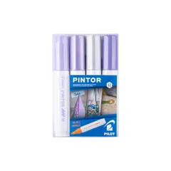 PILOT - Set Pintor Violeta Punta Media 4 Colores
