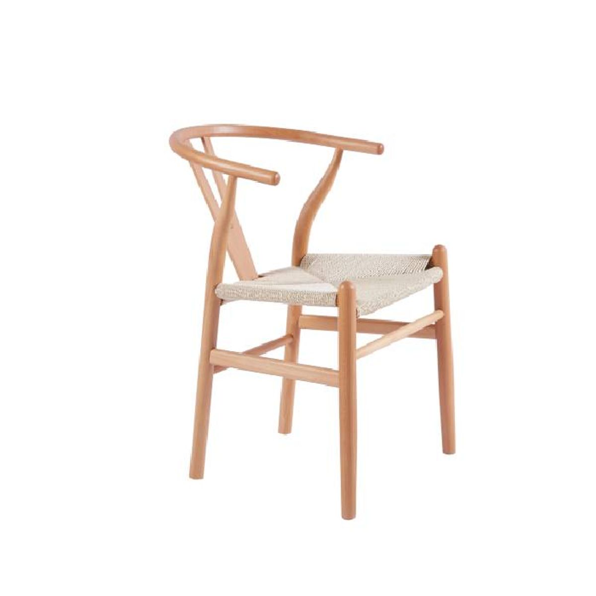 GENERICO - Silla wishbone de madera natural