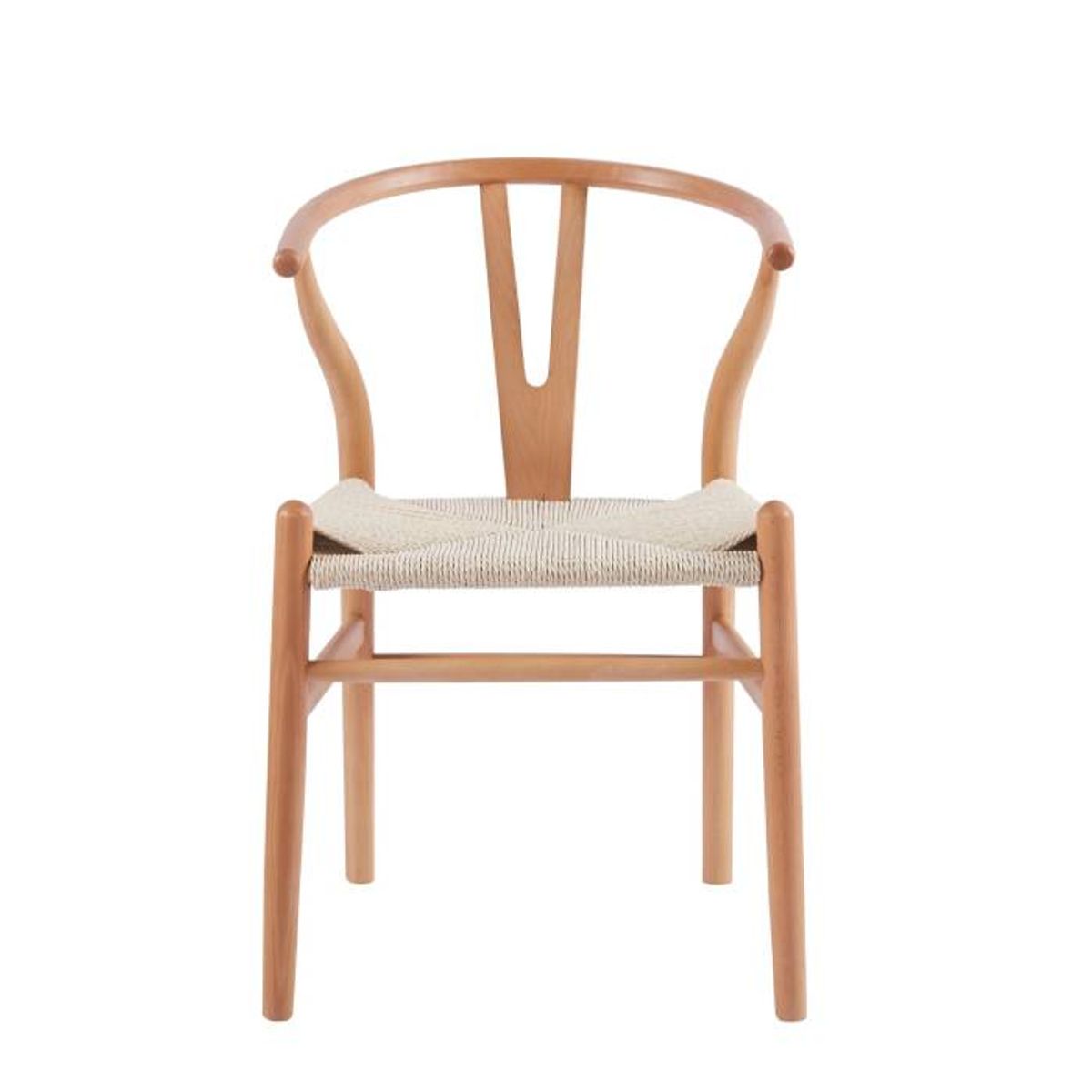 GENERICO - Silla wishbone de madera natural
