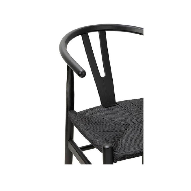 GENERICO - Silla wishbone de madera color negro