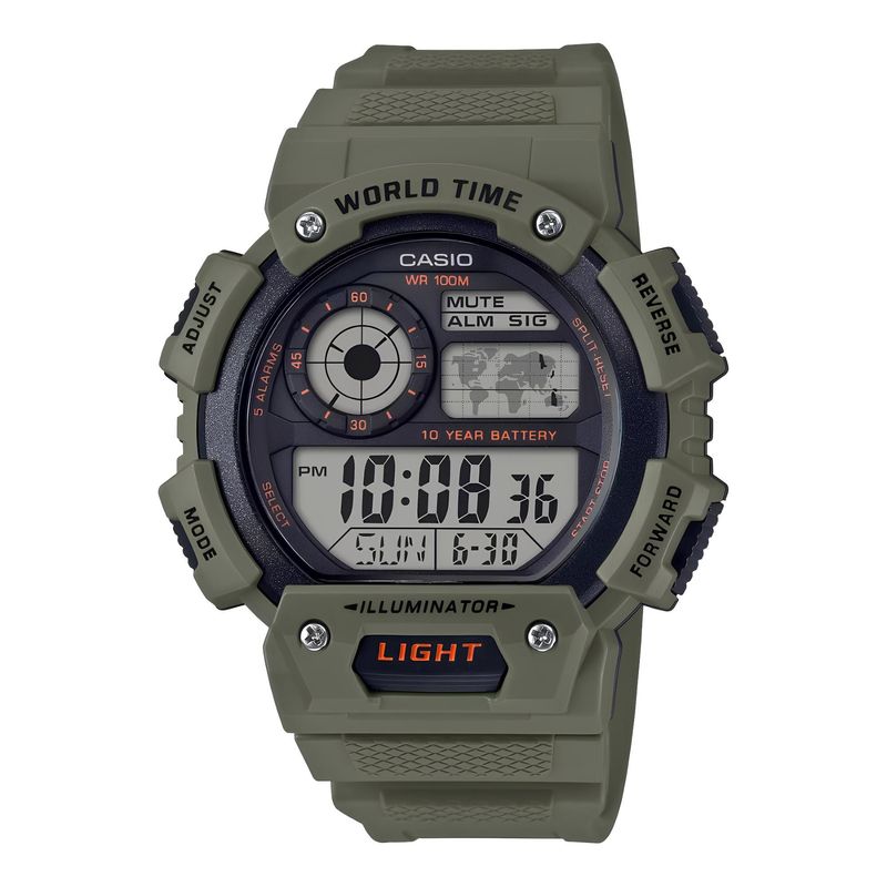 CASIO - Reloj Ae-1400wh-3av Hombre Digital Resina CASIO