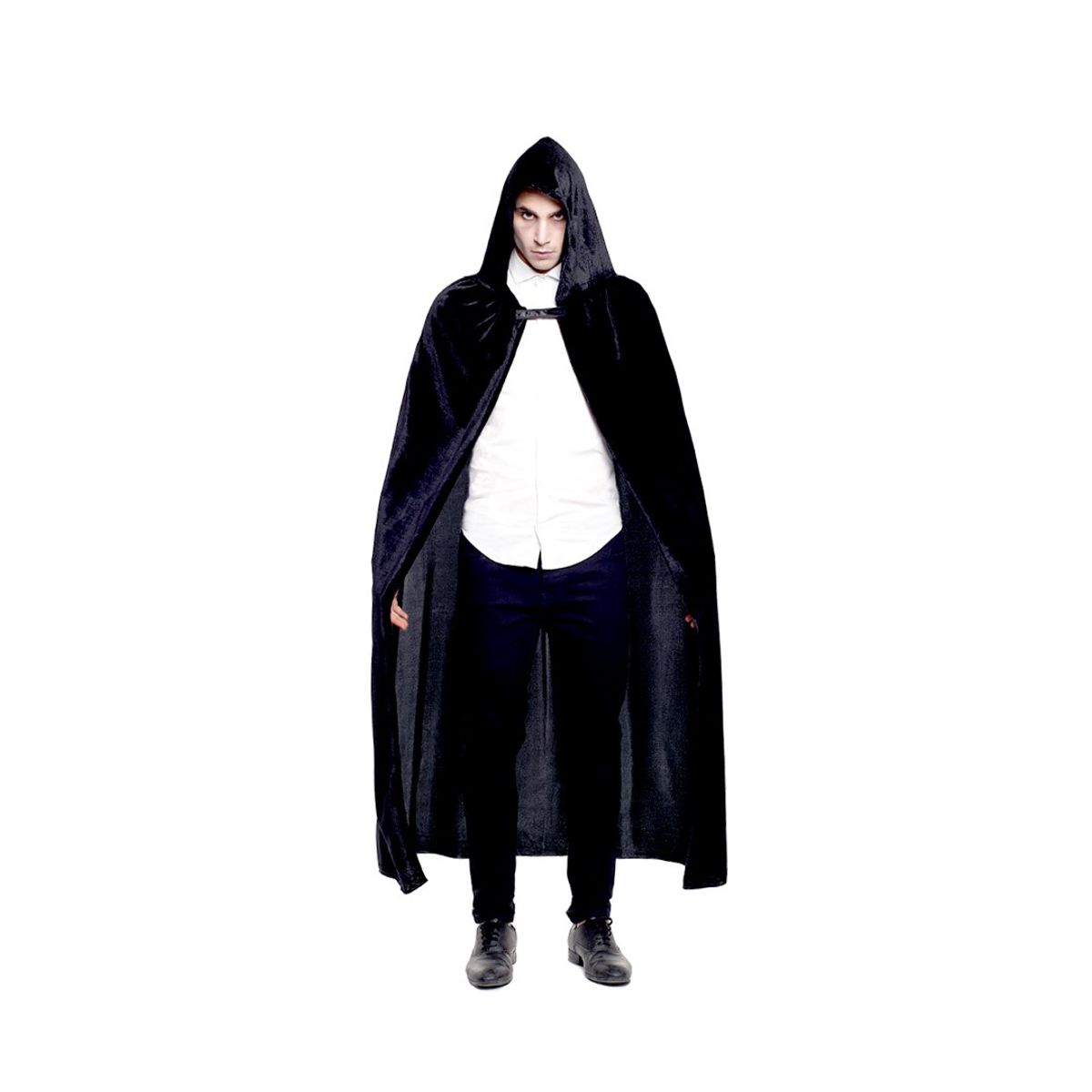 GENERICO - CAPA 90CM TERCIPELO CAPUCHA NEGRA