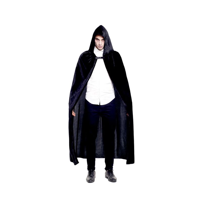 GENERICO - CAPA 90CM TERCIPELO CAPUCHA NEGRA