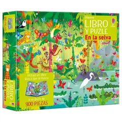 USBORNE - Libro Y puzzle - En la selva (300 piezas)