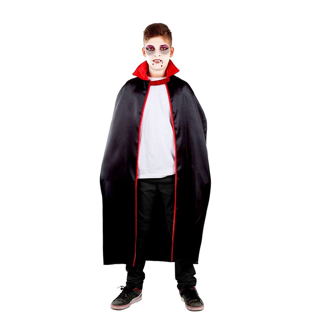 GENERICO - CAPA VAMPIRO CUELLO ROJO 140CM