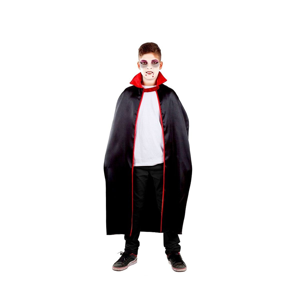 GENERICO - CAPA VAMPIRO CUELLO ROJO 140CM