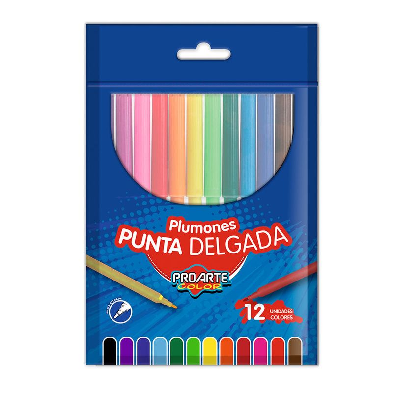 PROARTE - Lapices Scripto 12 Colores Punta Delgada