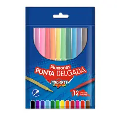 PROARTE - Lapices Scripto 12 Colores Punta Delgada