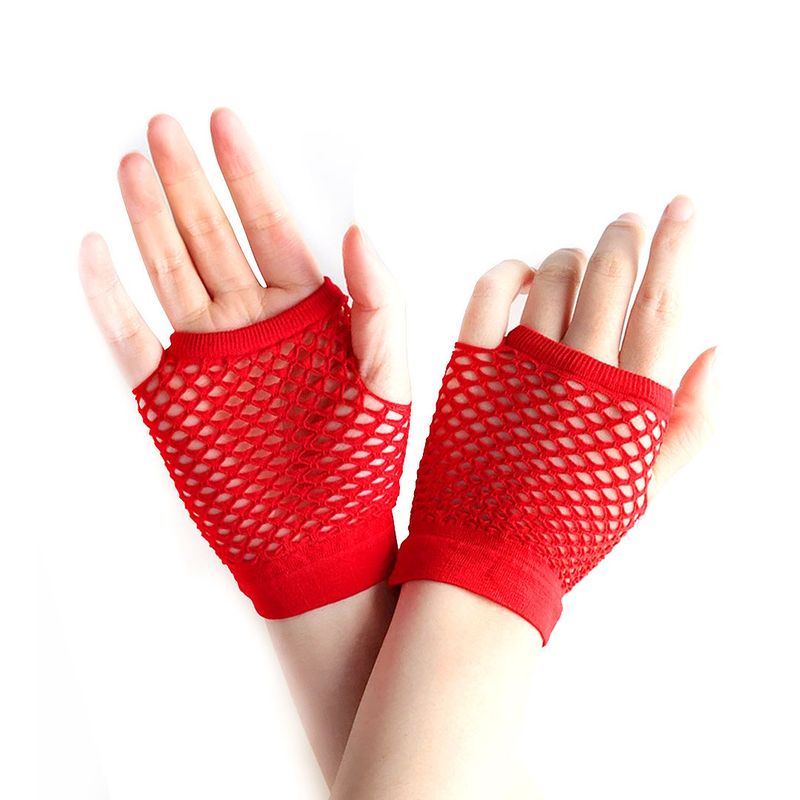GENERICO - GUANTE MALLA CORTO ROJO X1 UNI