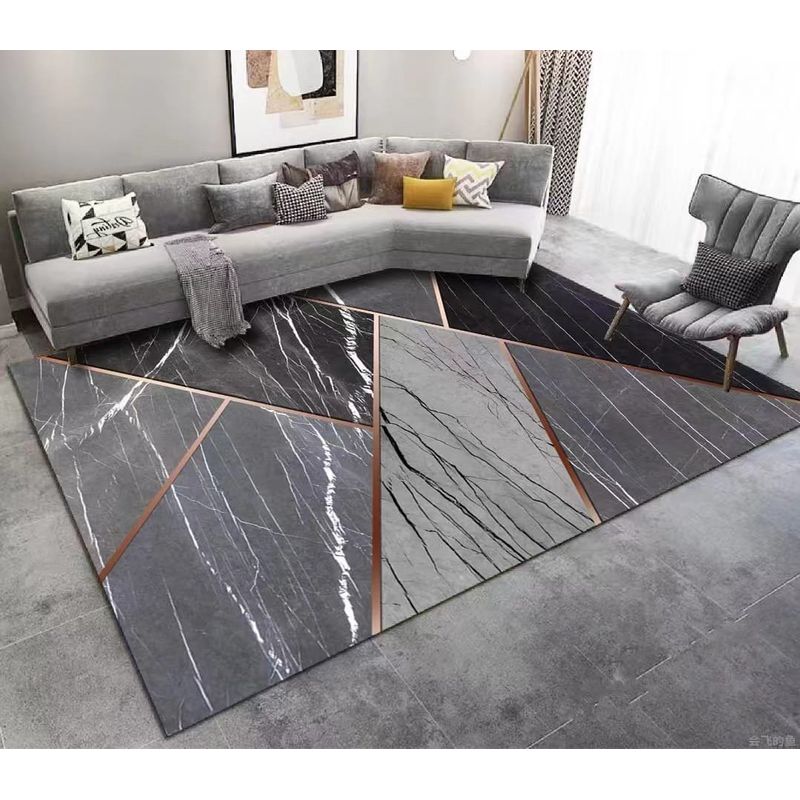GENERICO - ALFOMBRA ANTIDESLIZANTE 180x200 CM CON DISEÑO MARMOL TF