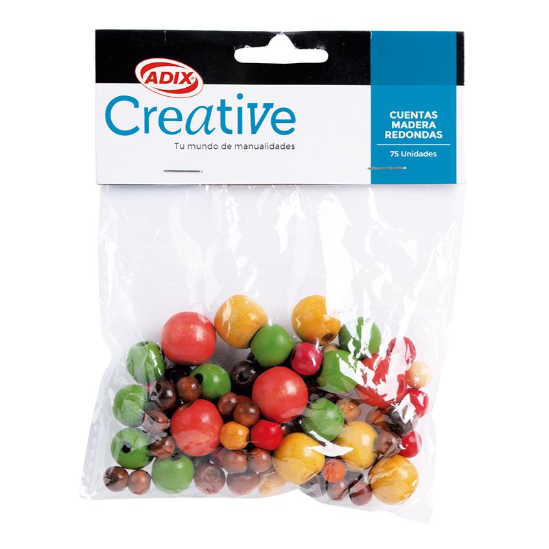 CREATIVE - Cuenta Madera Redonda 75U Surtido Creative