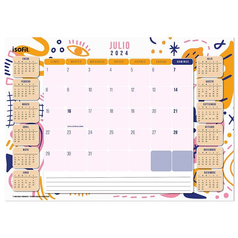ISOFIT - Calendario Isofit Mensual De Escritorio