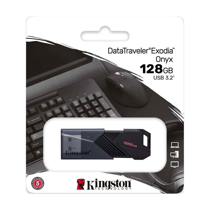 KINGSTON - Pendrive 128GB Portable USB 3.2 Gen 1 DataTraveler Exodia O