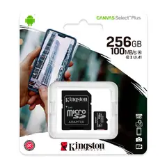 KINGSTON - Memoria 256GB MicroSDHC/SDXC Canvas Select Plus 10