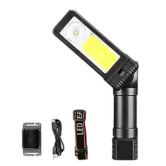 GENERICO - Linterna Led Portátil Recargable Reclinable Magnética 2 En 1 5301