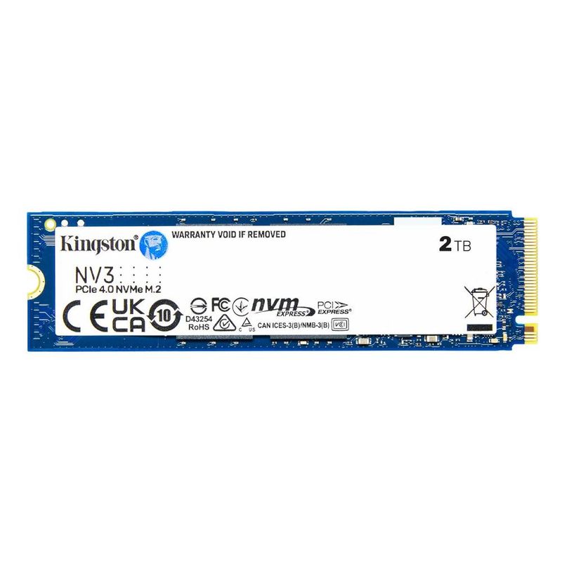 KINGSTON - Disco Solido 2000G NV3 M.2 2280 NVMe SSD Up to 6000 MB/s