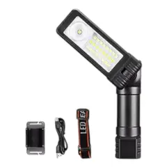 GENERICO - Linterna Led Portátil Recargable Reclinable Magnética 2 En 1 5302