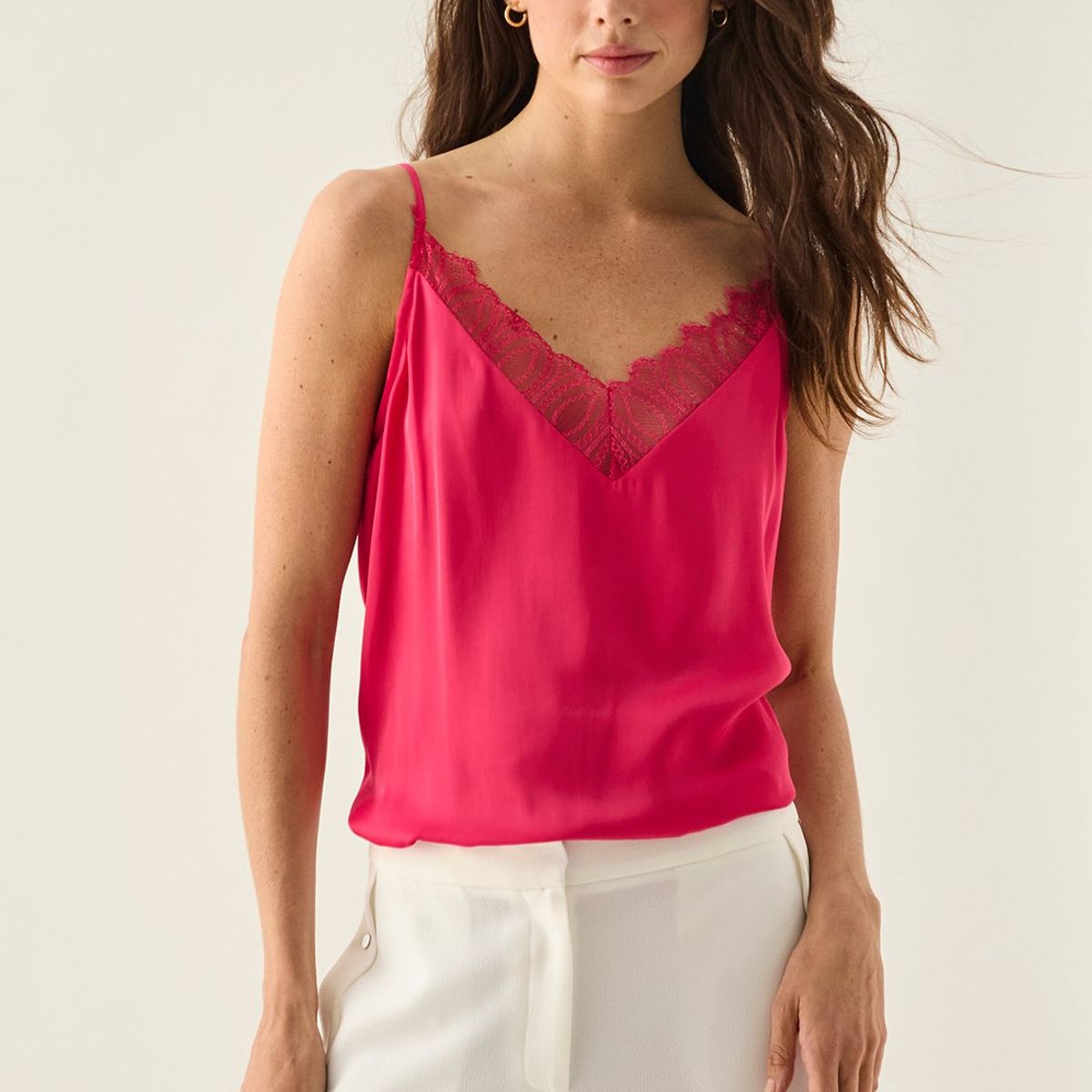 ASH - Blusa Sin Mangas Fucsia Mujer Ash