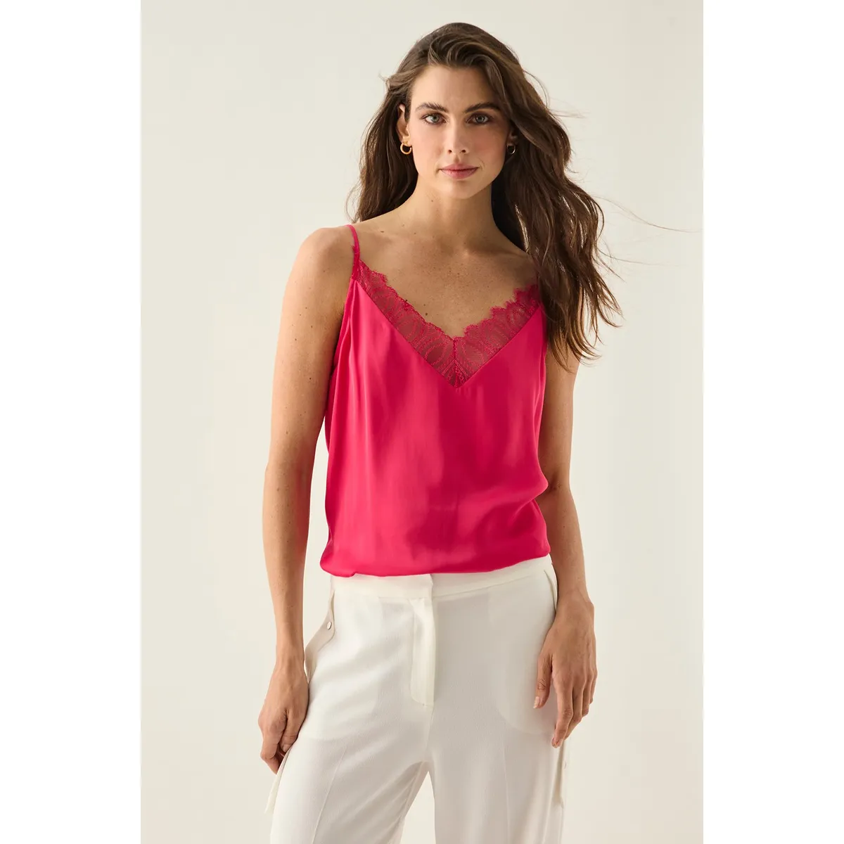 ASH - Blusa Sin Mangas Fucsia Mujer Ash