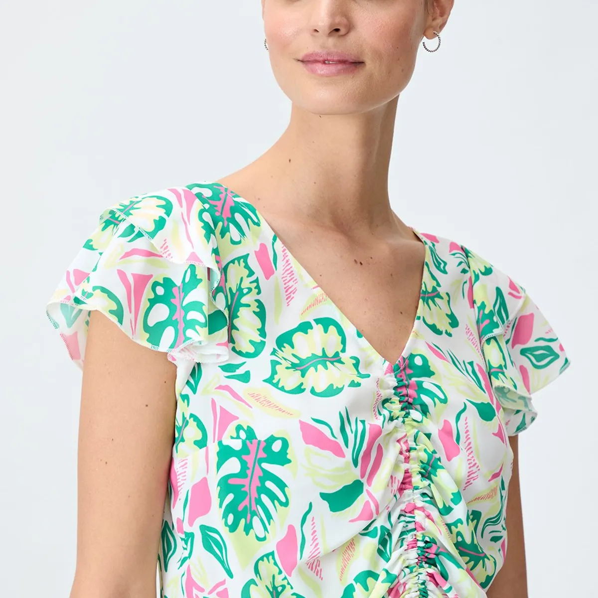 IO - Blusa Manga Corta Crudo Mujer Io