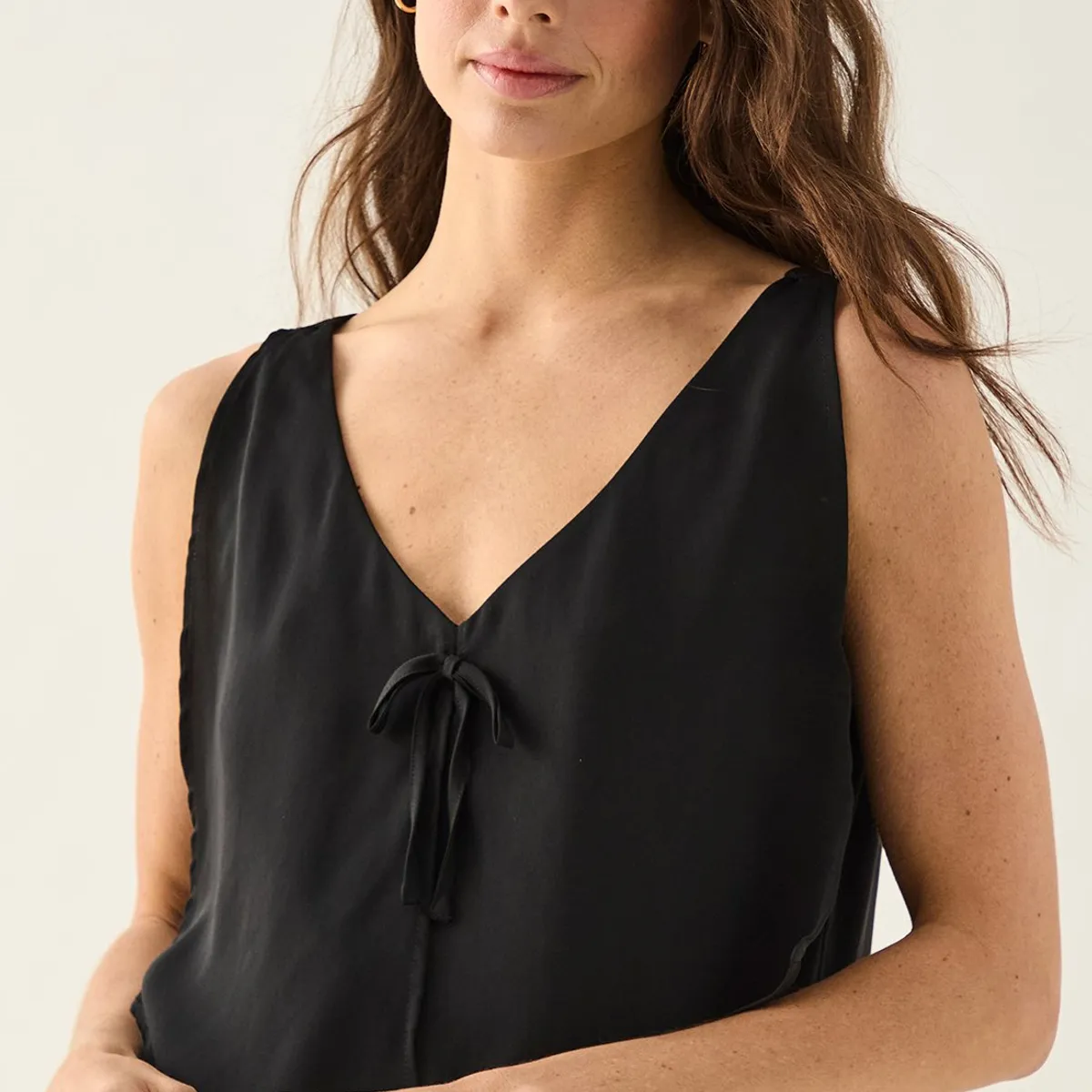 ASH - Blusa Sin Mangas Negro Mujer Ash