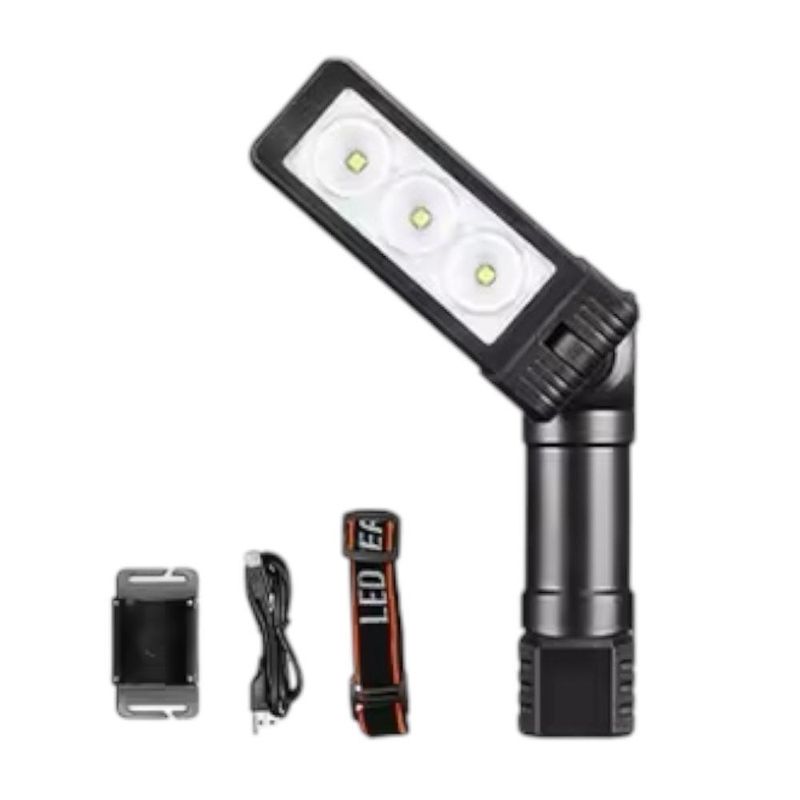 GENERICO - Linterna Led Portátil Recargable Reclinable Magnética 2 En 1 5303