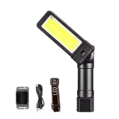 GENERICO - Linterna Led Portátil Recargable Reclinable Magnética 2 En 1 5305