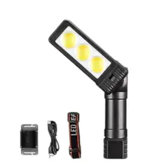 GENERICO - Linterna Led Portátil Recargable Reclinable Magnética 2 En 1 5306