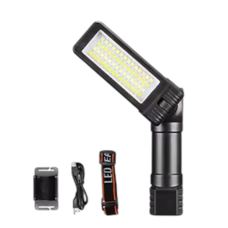GENERICO - Linterna Led Portátil Recargable Reclinable Magnética 2 En 1 5308