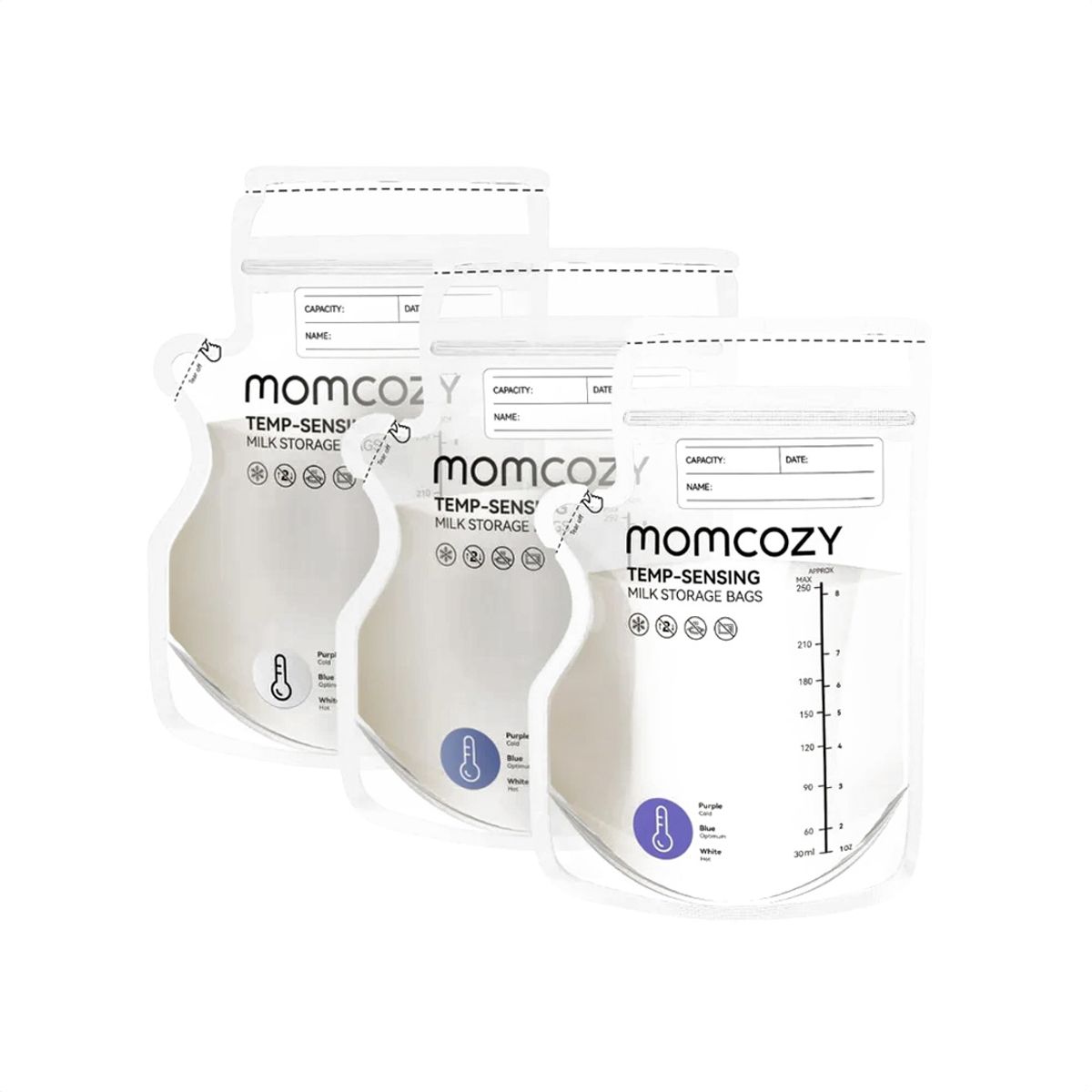 MOMCOZY - Bolsas para Almacenar Leche Materna con Boquilla x 60uds