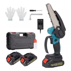 ESHOPANGIE - Motosierra Electrica Inalámbrica 2 Baterias Y Accesorios