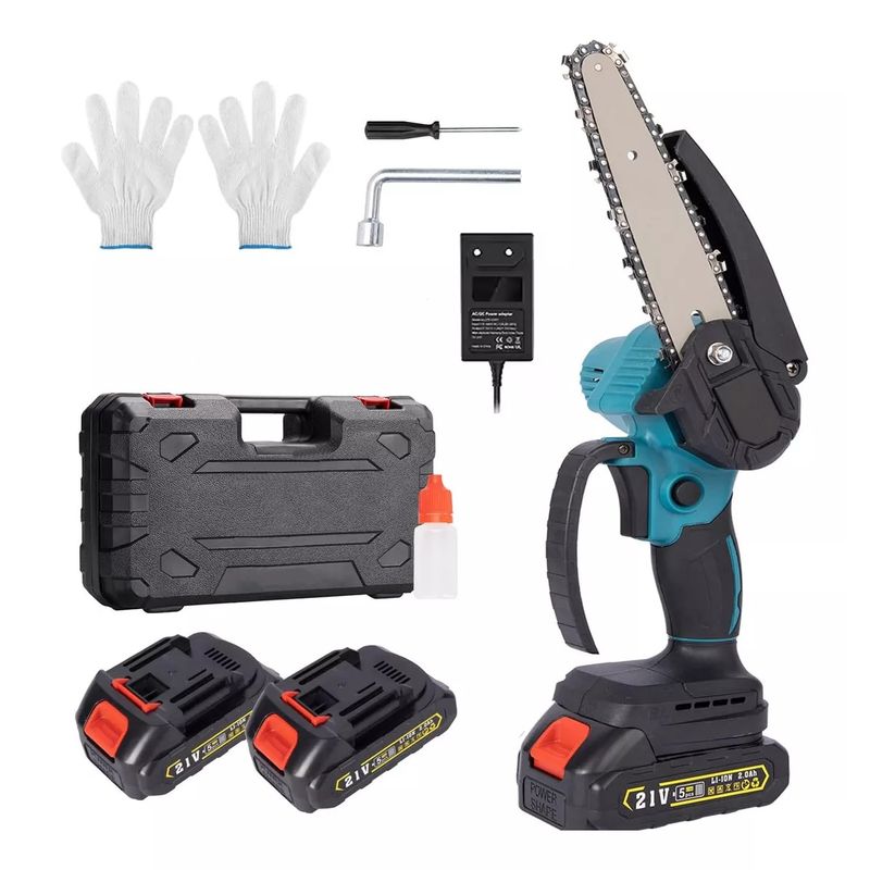 OFERTABKN - Motosierra Electrica Inalámbrica 2 Baterias Y Accesorios
